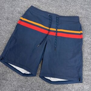 Fair Harbor The Ozone Swim Trunks Men Medium 8" Inseam Lined Board Short Stripe